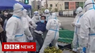 Clashes in Shanghai, China, over Covid lockdown evictions – BBC News