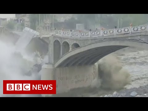 Bridge swept away as melting glacier causes flooding in Pakistan – BBC News