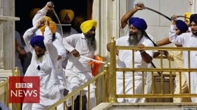 Sikh teams clash with swords at India’s Golden Temple – BBC Information